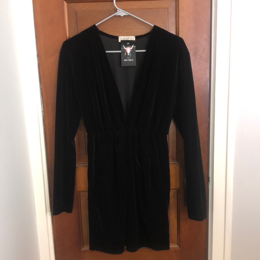 NWT Black Velvet Dress